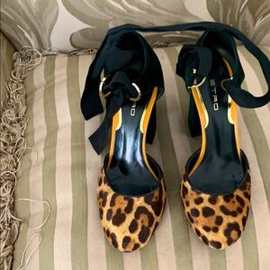 Etro Leopard and Black Heels